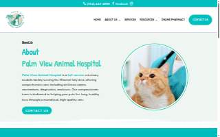 Palm View Animal Hospital website