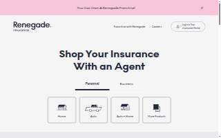 Renegade Insurance - Miami website