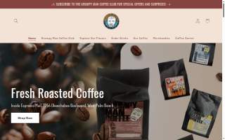 Grumpy Man Coffee Roasters website
