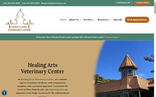 Healing Arts Veterinary Center website