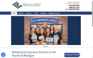 TLC Insurance Agency website