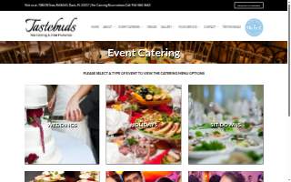 Tastebuds Fine Catering website