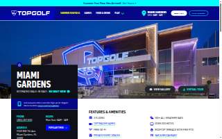 Topgolf Miami Gardens website