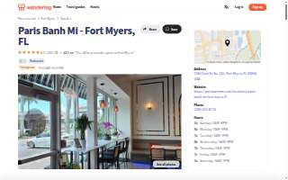 Paris Banh Mi - Fort Myers website