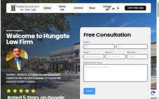 Hungate Law, P.A. website