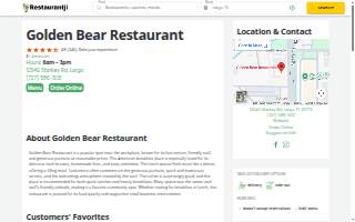 Golden Bear Restaurant website