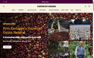 Coffee By Design website