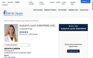 Autumn Lynn Edenfield, MD of Mt Pleasant website
