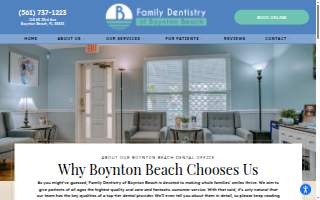 Family Dentistry of Boynton Beach website