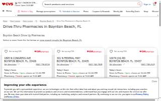 CVS Pharmacy of Boynton Beach website