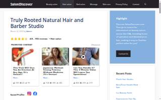 Truly Rooted Natural Hair and Barber Studio website