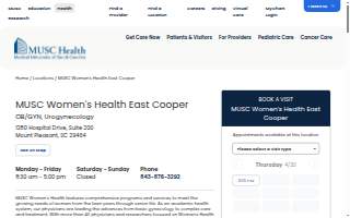 Cooper's Medical Center And Womens Pavilion website