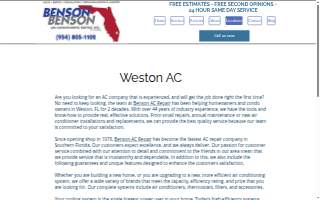 Benson AC Repair Weston website