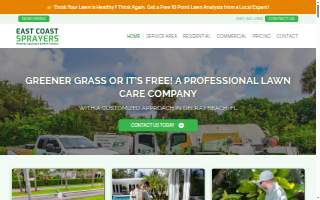 East Coast Sprayers | Lawn Care & Pest Control website