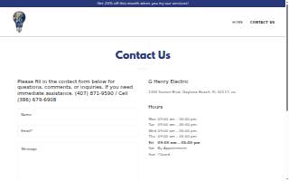 G Henry Electric website