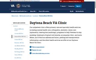 Daytona Beach VA Clinic website