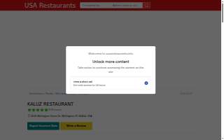 Kaluz Restaurant Wellington website