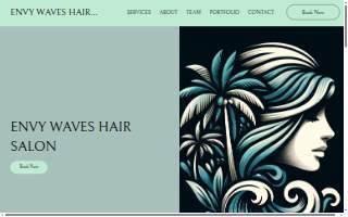 Envy Waves Hair Salon website