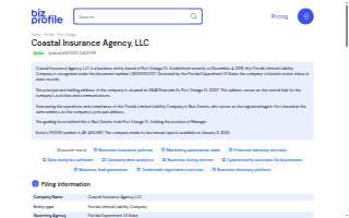 Coastal Insurance Agency, LLC website
