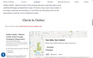 Halifax Health Medical Center of Port Orange website