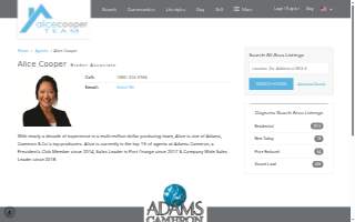 Alice Cooper Team Realtors Adams Cameron & Co website