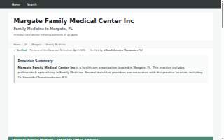 Margate Family Medical Center website
