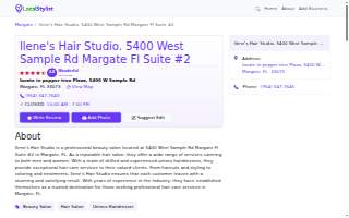 Ilene's Hair Studio website