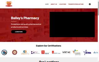 Bailey's Pharmacy website