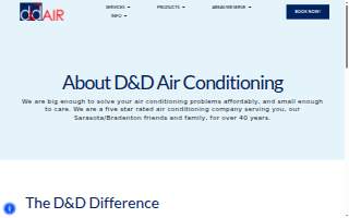 D & D Air Conditioning, Inc website