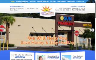 Sun Discount Pharmacy website