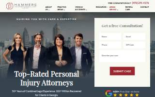 Hammers Car Accident & Personal Injury Lawyers Sandy Springs website