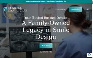 Roswell Dental Care website