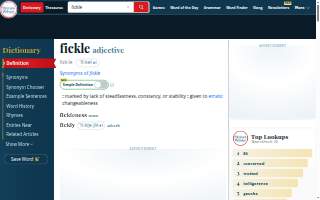 The Fickle Pickle website