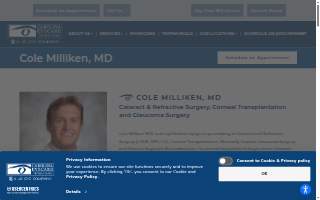 Carolina Eyecare Physicians: Cole Milliken, M.D. website