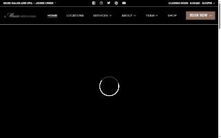 Muse Salon and Spa website