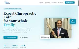 Healthlink Family Chiropractic website
