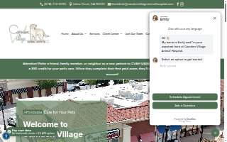 Camden Village Animal Hospital website