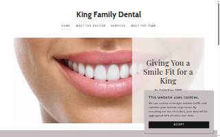King Family Dental Care, PC website