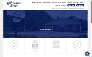The Prescription Shoppe website