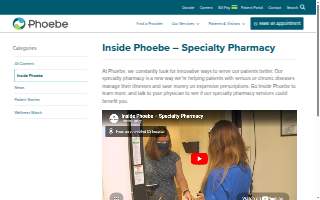 Phoebe Specialty Pharmacy website