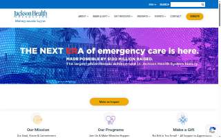 Jackson Memorial Hospital Emergency Room of Miami website
