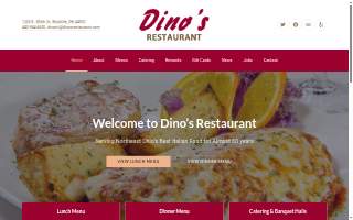 Dino's Gym website