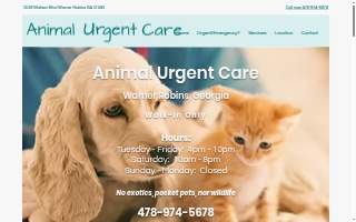 Animal Urgent Care website
