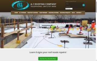 A1 Roofing and Construction website