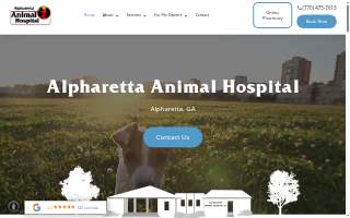 Alpharetta Animal Hospital website
