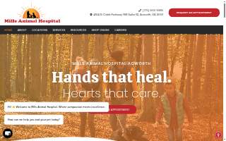 Mills Animal Hospital Marietta website