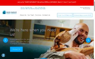 Due West Animal Hospital website