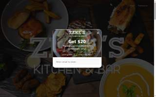 Zeke's Kitchen & Bar website