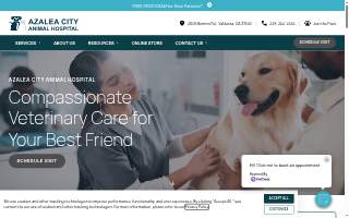 Azalea City Animal Hospital website