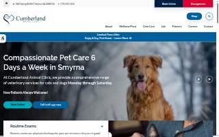 Cumberland Animal Clinic website